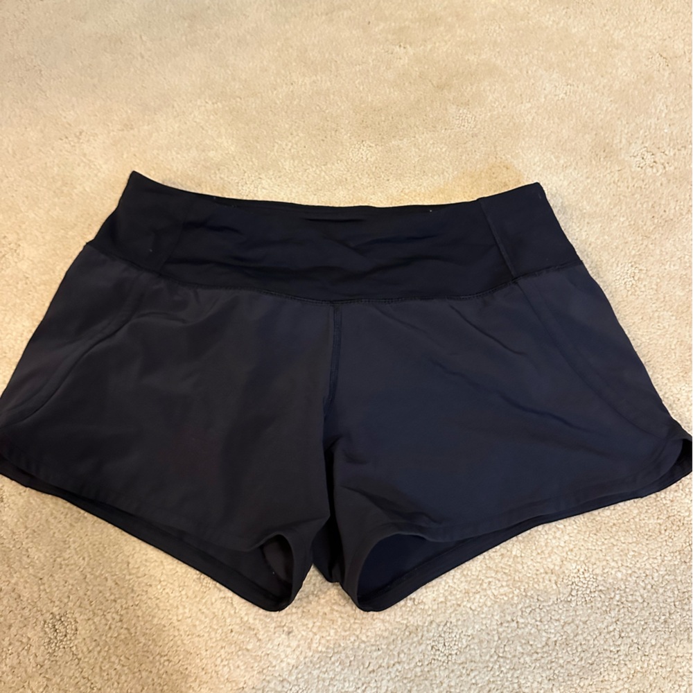 Lululemon Athletica Black Athletic Shorts Moisture-Wicking Comfort